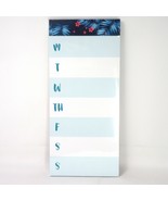 Weekly To Do Task List Pad w/ Fridge Magnet Holder 56 sheets Blue Floral... - £7.91 GBP