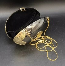 Clamshell Convertible Gold 2 Tone Metal Purse Egg Shaped Vintage - £55.38 GBP