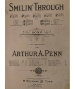 Vintage 1918 Smiling Through Arthur A Penn Piano Sheet Music - €6,59 EUR