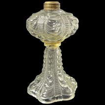 Antique Victorian 1800s EAPG Coolidge Drape Glass Oil Lamp Clear 8-1/2&quot; - $81.40