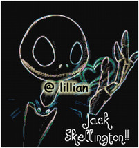 The Nightmare Before Christmas JACK in NEON LIGHT Cross Stitch Pattern - £3.89 GBP