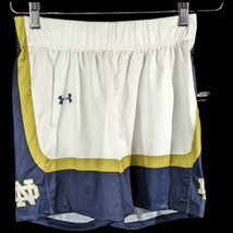 Notre Dame Womens Small Fighting Irish White Workout Shorts Under Armour 28x7 - £24.03 GBP