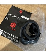 5 Digit Combination Bicycle Bike Lock 4 Feet Cable Anti Theft Cable Lock... - $22.40 CAD