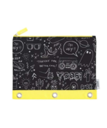 YOOBI DOODLES ZIP PENCIL CASE BLACK &amp; WHITE NWT - $17.63 CAD