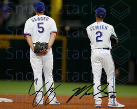 Corey Seager Marcus Semien Signed 8x10 Glossy Photo Autograph RP Signature Print - £13.54 GBP