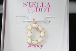 Stella & Dot Charm (New) Gold Momento Opal Stone Letters - D - C913GD - $24.52