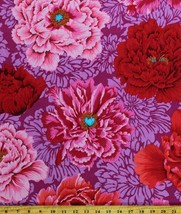 Cotton Kaffe Fassett Brocade Peony Floral Nature Fabric Print by Yard D409.36 - £12.67 GBP