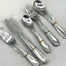 Stainless Flatware Unbranded Five Piece Setting for 3 Fork Knife Spoon - $12.91
