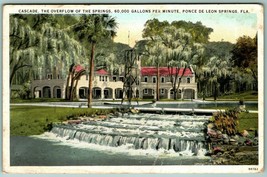 Cascade Overflow From Ponce De Leon Springs FL Florida UNP WB Postcard I8 - £7.09 GBP