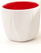 ZAHA HADID DESIGN Cup Solid Modern Minimalistic White Red Height 3&quot; - $46.26