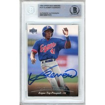 Vladimir Guerrero Auto 1995 Upper Deck Minors Montreal Expos Signed BAS Slab RC - £235.98 GBP