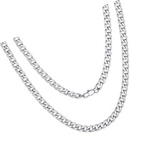 Mens Sturdy Cuban Chain Necklace, 4/5/6/9/12/13/15 - £38.23 GBP