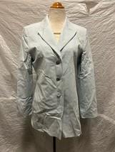 Linda Allard and Ellen Tracy Sky Blue Blazer Size 6 Brand Made in Korea - $220.77