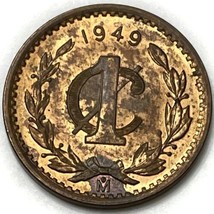 1949 Mo Mexico Centavo Coin Mexico City Mint Condition Uncirculated+ - $8.42