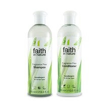 Faith In Nature Fragrance Free Shampoo 400ml &amp; Conditioner 400ml Duo  - £35.52 GBP