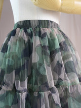 Army Pattern Puffy Tutu Skirt Women Custom Plus Size Tulle Midi Skirt Outfit image 6