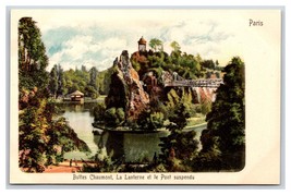 Buttes Chaumont Suspension Bridge Paris France UNP UDB Postcard C19 - £2.29 GBP