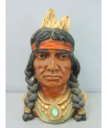 Vintage Indian Chief Universal Statuary Corp Chicago 1966 Bust E75 - $846.75 MXN