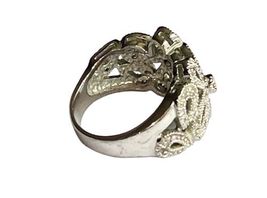 Women lia sophia Abloom Daisy Flowers Silver Cut Crystals Ring Size 7 Rhinestone image 6