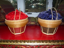 Thai Bamboo Baskets for Hot Drink Holder - £219.82 GBP