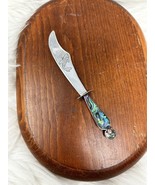 Vintage Sterling Silver Abalone Fish Engraved Fixed Knife 5-1/4” - $912.17 MXN