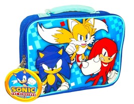 Sonic The Hedgehog Lunch Box BPA-Free Insulated Tote Bag Tails&amp;Knuckles Nwt - £12.90 GBP