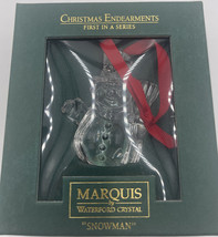 Waterford Marquis CRYSTAL SNOWMAN CHRISTMAS ORNAMENT In BOX New Never Di... - £23.56 GBP