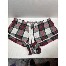 Victoria&#39;s Secret Plaid Red Green White Sleep Shorts High Rise Womens Si... - $368.51 MXN