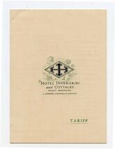 Hotel Inverurie &amp; Cottages Paget Bermuda Tariff Brochure 1935 American Plan - $17.82