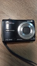 Fotocamera digitale nera Olympus FE-310 da 8,0 MP. Lavoro - £40.62 GBP