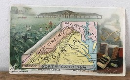 1889 Arbuckle Bros Ariosa Coffee Tobacco Virginia Map Victorian Trading ... - £39.81 GBP