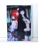 Himeko Hinata Waifu Card Anime Silver Glitter Girl Wall Art Oversized Bo... - €19,60 EUR