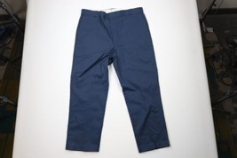 Vintage 70s Dickies Mens 44x32 Faded Wide Leg Bell Bottoms Work Pants Blue USA - £57.95 GBP