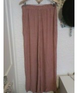 Cotton Blue Lightweight Rayon Wide Leg Pull On Pants NWT L - £19.55 GBP