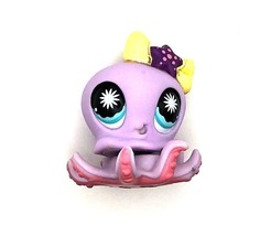Littlest Pet Shop LPS Purple Octopus With Blue Eyes #862 - £3.19 GBP