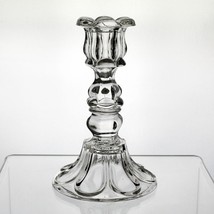 Boston &amp; Sandwich Petal and Loop Candlestick, Antique Flint Glass c1840s 6 3/4&quot; - £47.96 GBP