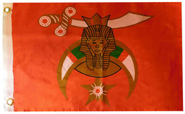 Shriner Shriners Red 100D Woven Poly Nylon 12X18 12&quot;X18&quot; Flag Grommets Banner - £15.97 GBP