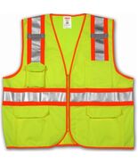 JOB SIGHT V73852.L-XL Polyester Mesh-Solid Vest, Large/X-Large, Fluorescent - $608.07 MXN
