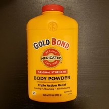 Gold Bond Original Strength Body Powder WITH TALC 10 oz Medicated NEW - £29.24 GBP