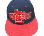 MINNESOTA Twin Cities Red Gator Visor snapback Hat Blue Baseball Cap Cro... - $29.69