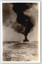 RPPC WWI In Close Persuit Naval Ship N. Moser Real Photo WW1 Postcard A46 - £14.97 GBP