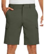 PULI Men&#39;s Cargo Shorts Army Green Classic Fit Stretch Size 34 - $116.84 MXN