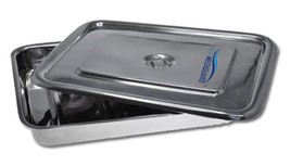 Surgical Instrument Tray 8&quot;x6&quot; with Lid, Stainless Steel (SS) Medical Grade - £23.29 GBP