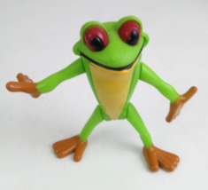 Vintage Rainforest Cafe Cha Cha Tree Frog 3.5&quot; Toy - £3.81 GBP