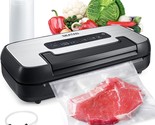 With Vacuum Sealer Bags Built-In Roll Storage And Cutter, Dry/Moist Sealing - $90.95