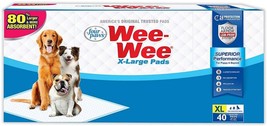 [Pack of 2] Four Paws X-Large Wee Wee Pads 40 Pack (28&quot; Long x 30&quot; Wide) - $101.25