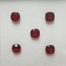 Natural Ruby 6mm Cushion Step Cut Pigeon Blood Color VVS Clarity Africa Loose Pr - £26.60 GBP
