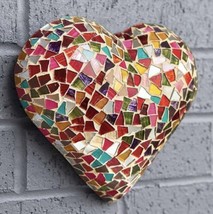 Artisanal Mosaic Heart Handcrafted For Valentine Day Gifts (8”x8”) - £367.65 GBP