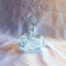 Round Cut Glass Perfume Bottle # 22041 - £18.09 GBP