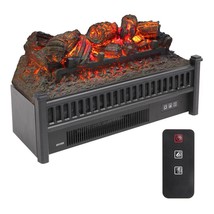 Modern 1400W Electric 3D Fireplace 23&quot; Log Heater Control Fire Flame Stove - £70.81 GBP